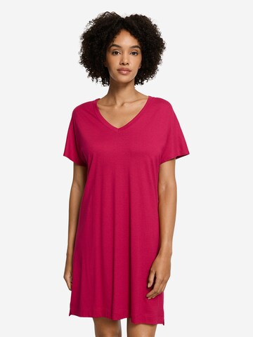 Hanro Nachthemd ' Sleep & Lounge ' in Pink: Vorderseite