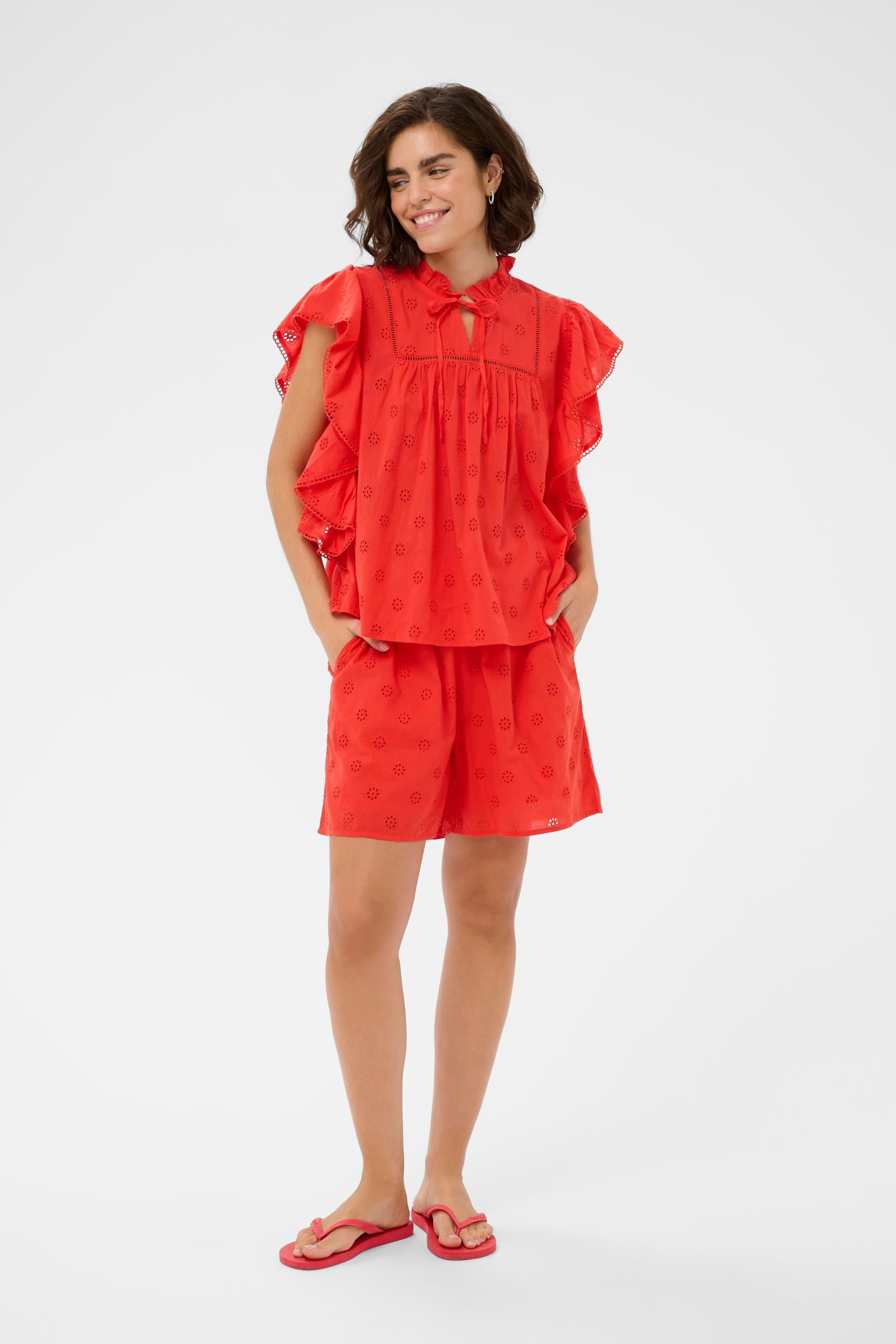 Kaffe - Blusa 'Fiona' em vermelho