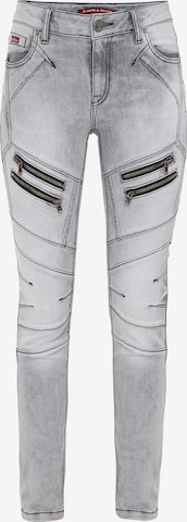 CIPO & BAXX Skinny Jeans in Grijs: voorkant