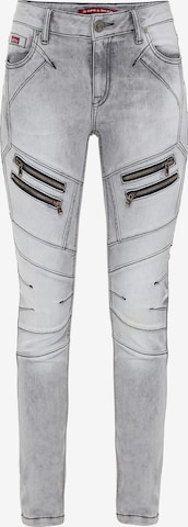 CIPO & BAXX Slimfit Jeans in Grau: Vorderseite