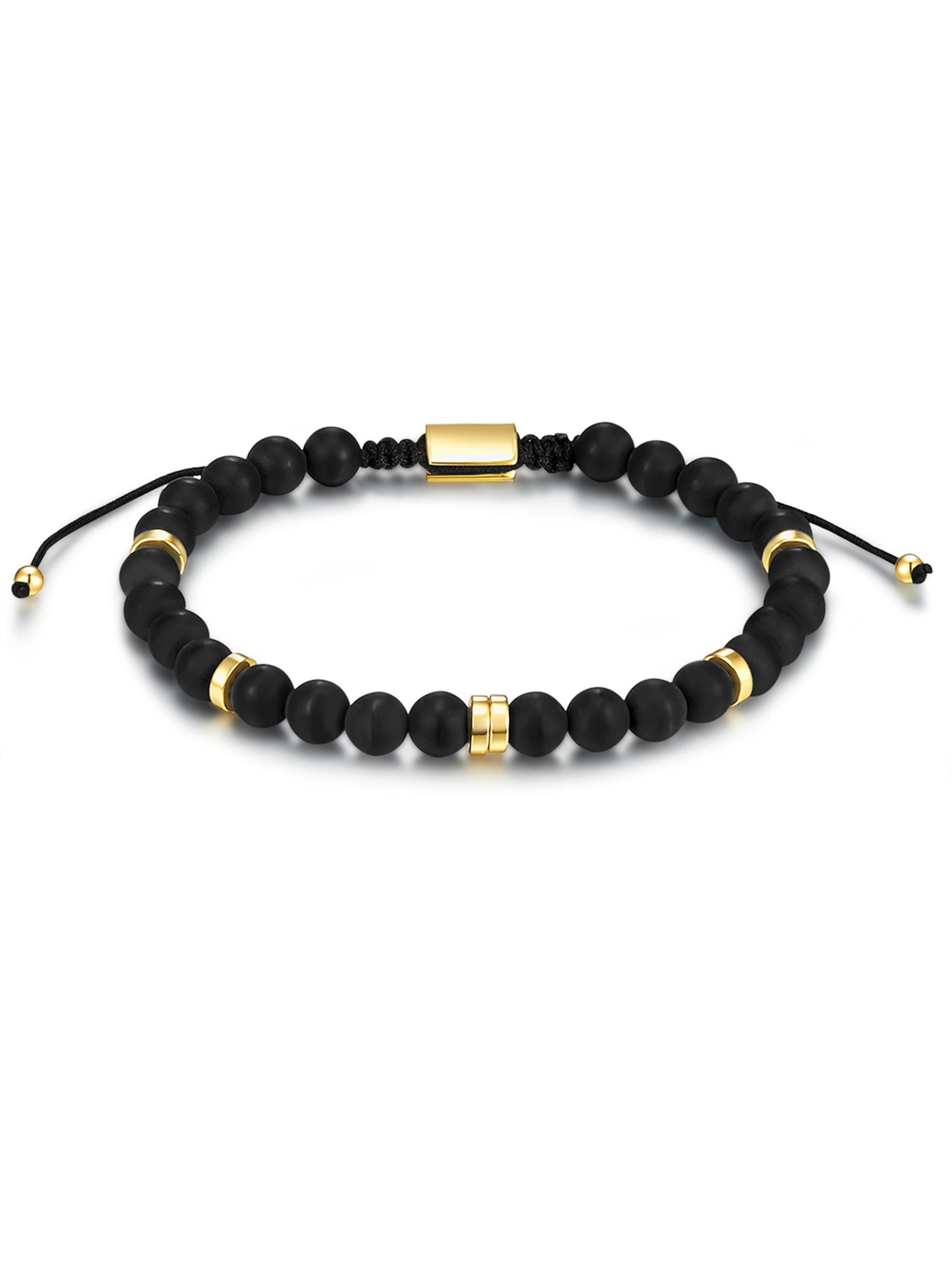Männerglanz - Pulsera en negro: frente