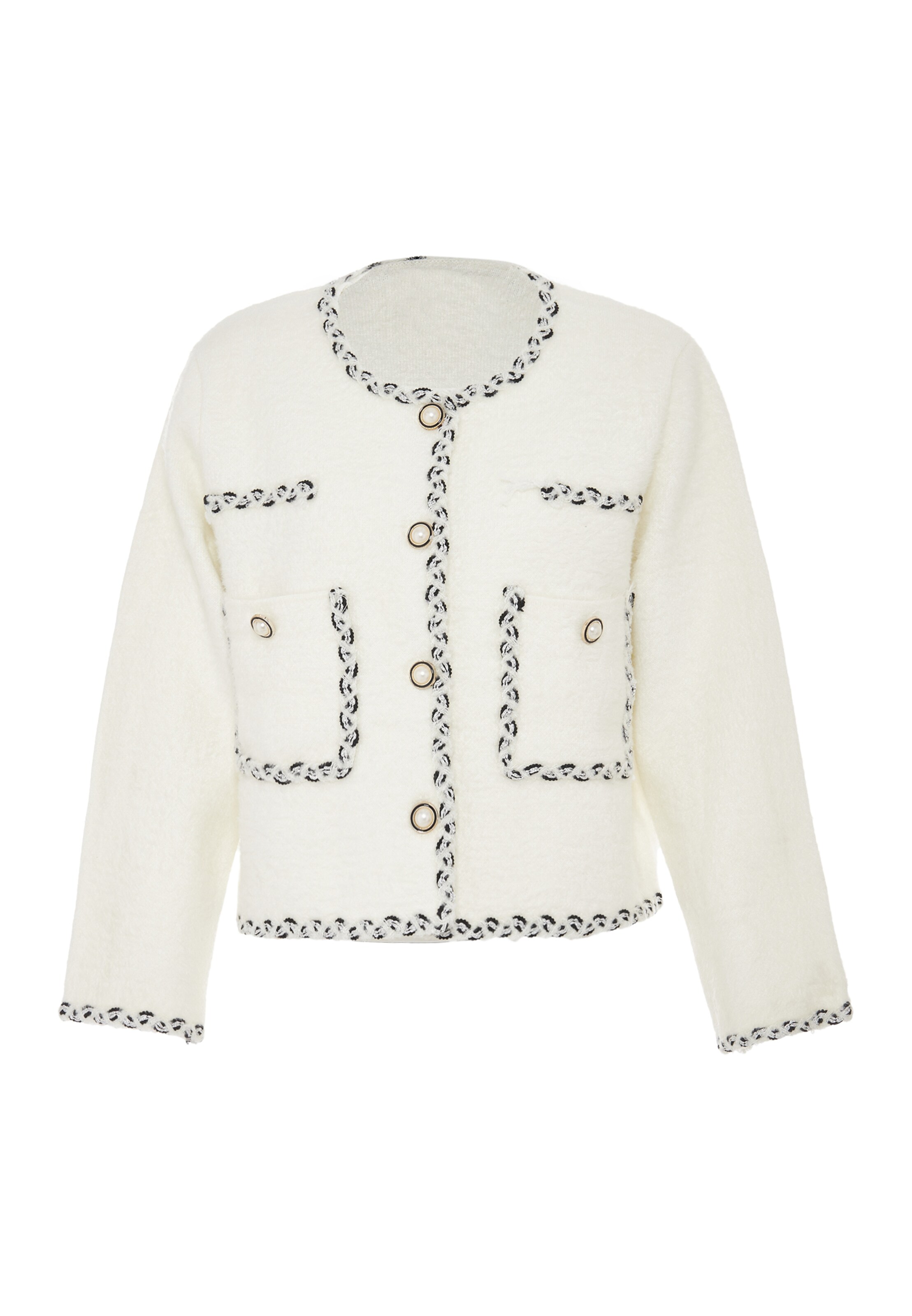 ZITHA Strickjacke in Weiß: Vorderseite