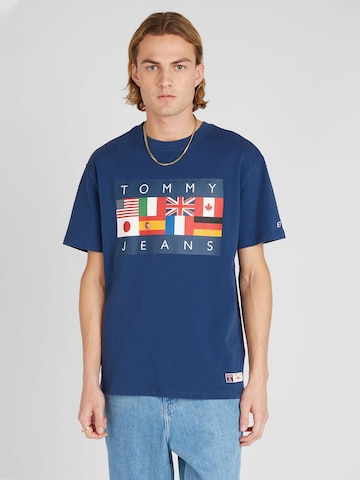 Tommy Jeans Тениска 'ARCHIVE GAMES' в синьо: отпред
