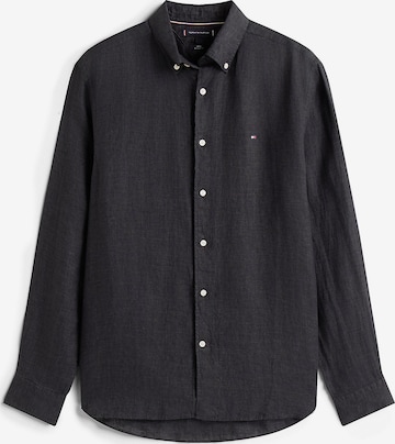 TOMMY HILFIGER Button Up Shirt in Black: front