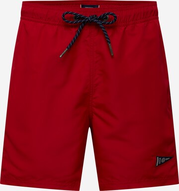 Superdry Plavecké šortky – červená: přední strana