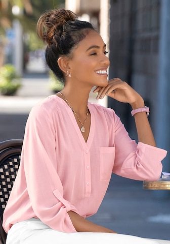 LASCANA Blouse in Pink: front