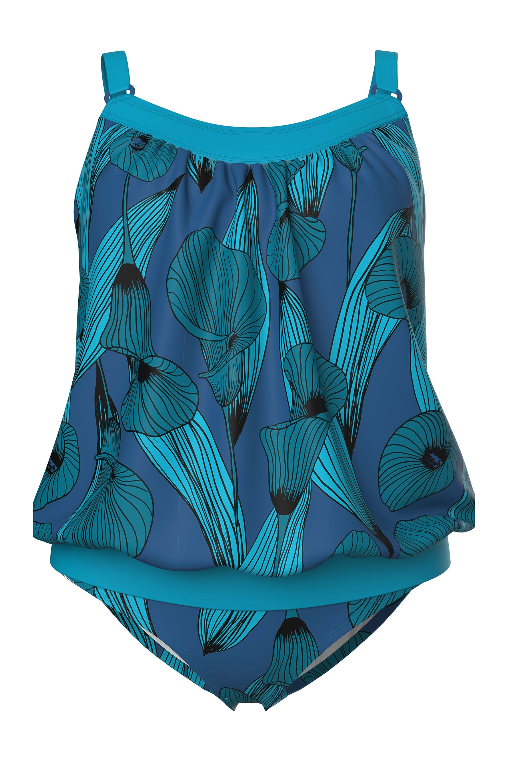 Ulla Popken Wäsche-Sets in Blau: Vorderseite