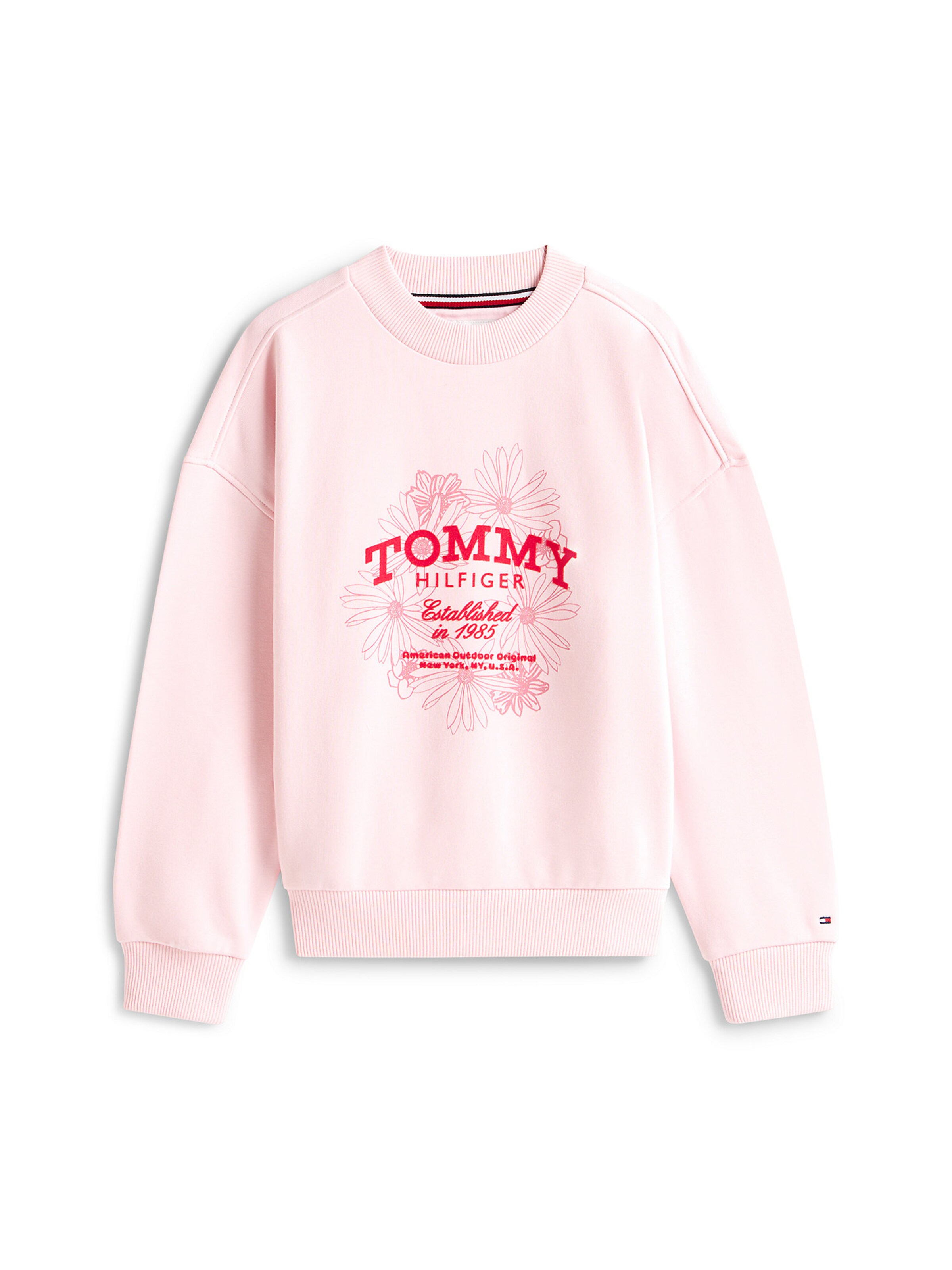 Sweat-shirt TOMMY HILFIGER en rose : devant