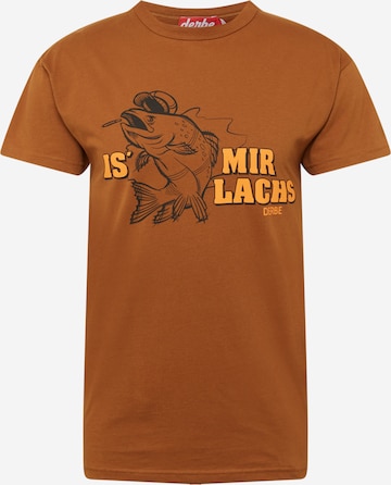 T-Shirt Derbe en marron : devant