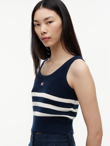 Tommy Jeans Плетен топ в синьо