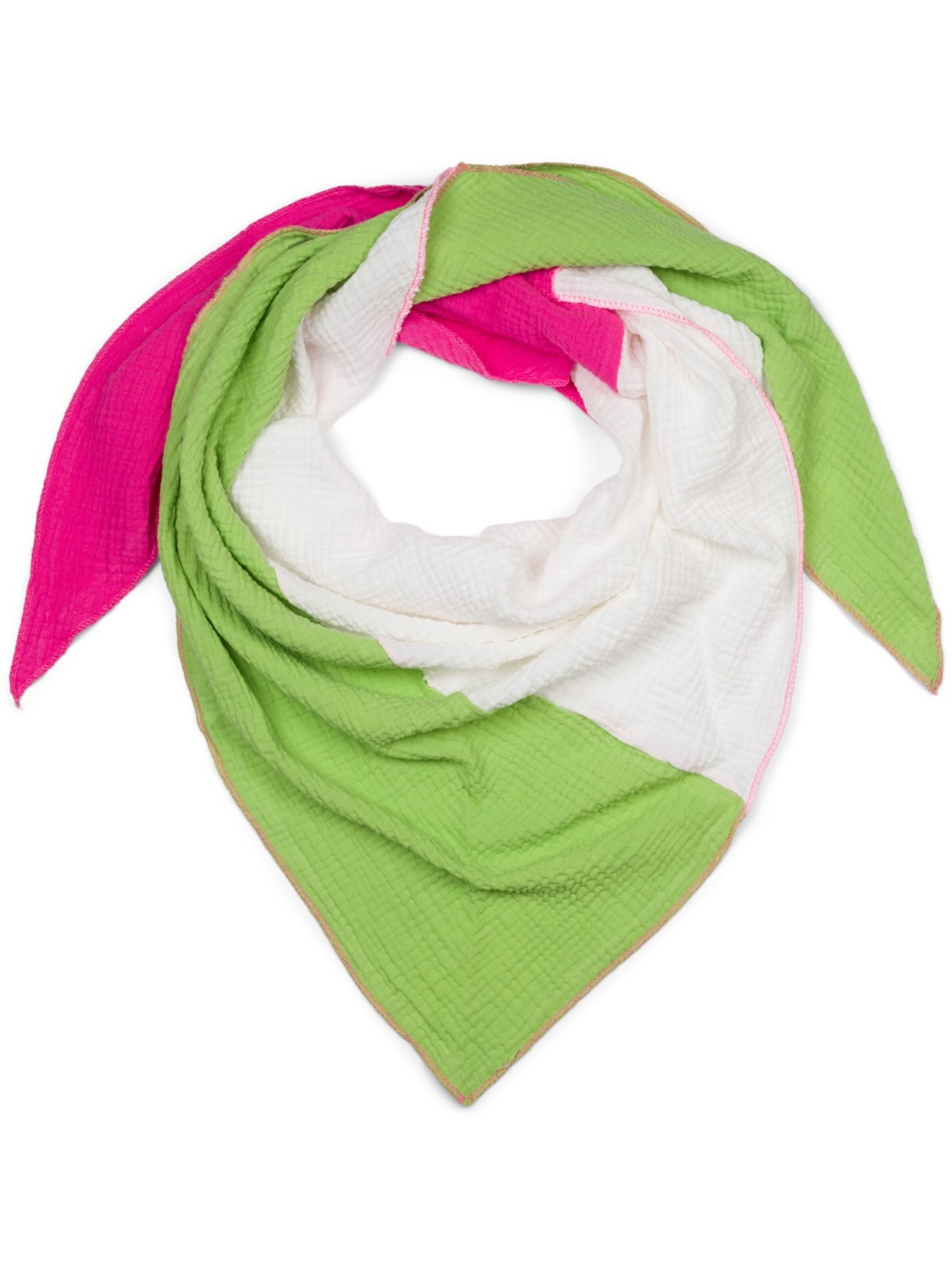 styleBREAKER Tuch '3-Farbiges Musselin Dreieckstuch'‌‌‌ in magenta, Produktansicht
