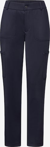 STREET ONE Slimfit Jersey Twill Cargo-Hose in Blau: Vorderseite