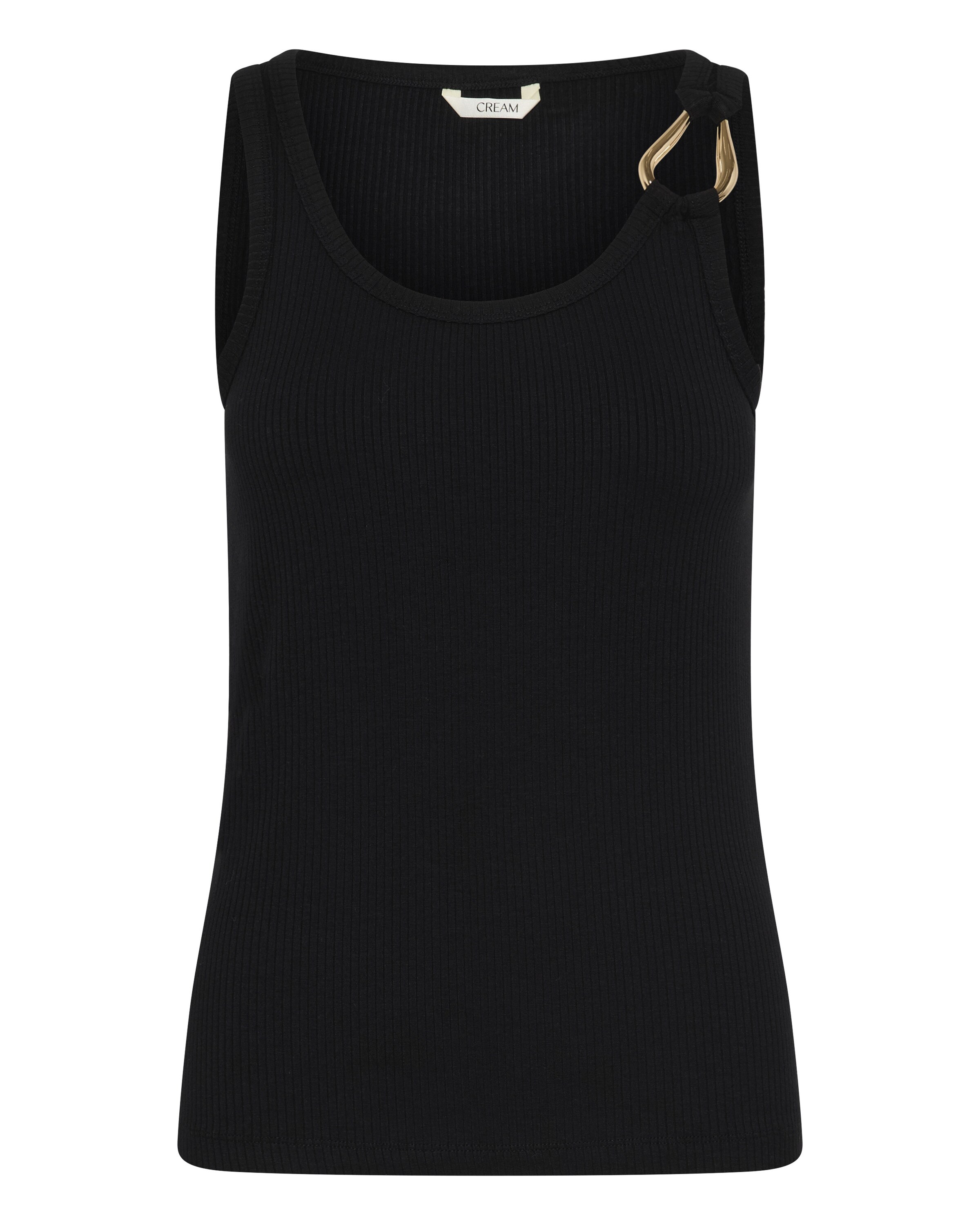 Cream Top 'CRRibba' in Black: front