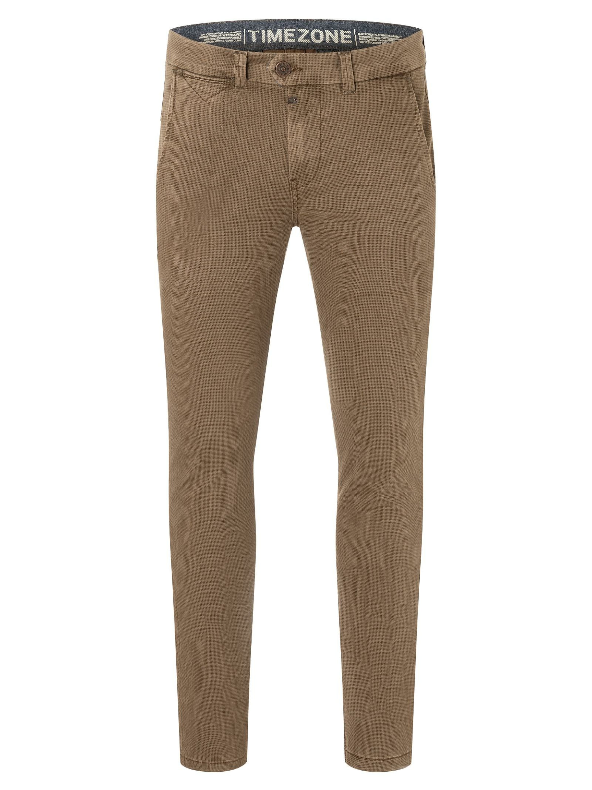 TIMEZONE Slimfit Hose 'Janno' in Braun: Vorderseite