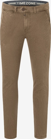 TIMEZONE Chino Pants 'Janno' in Brown: front