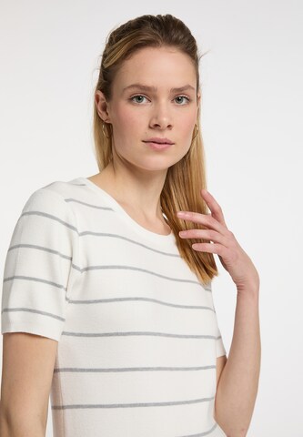 DreiMaster Maritim - Vestido de punto en blanco