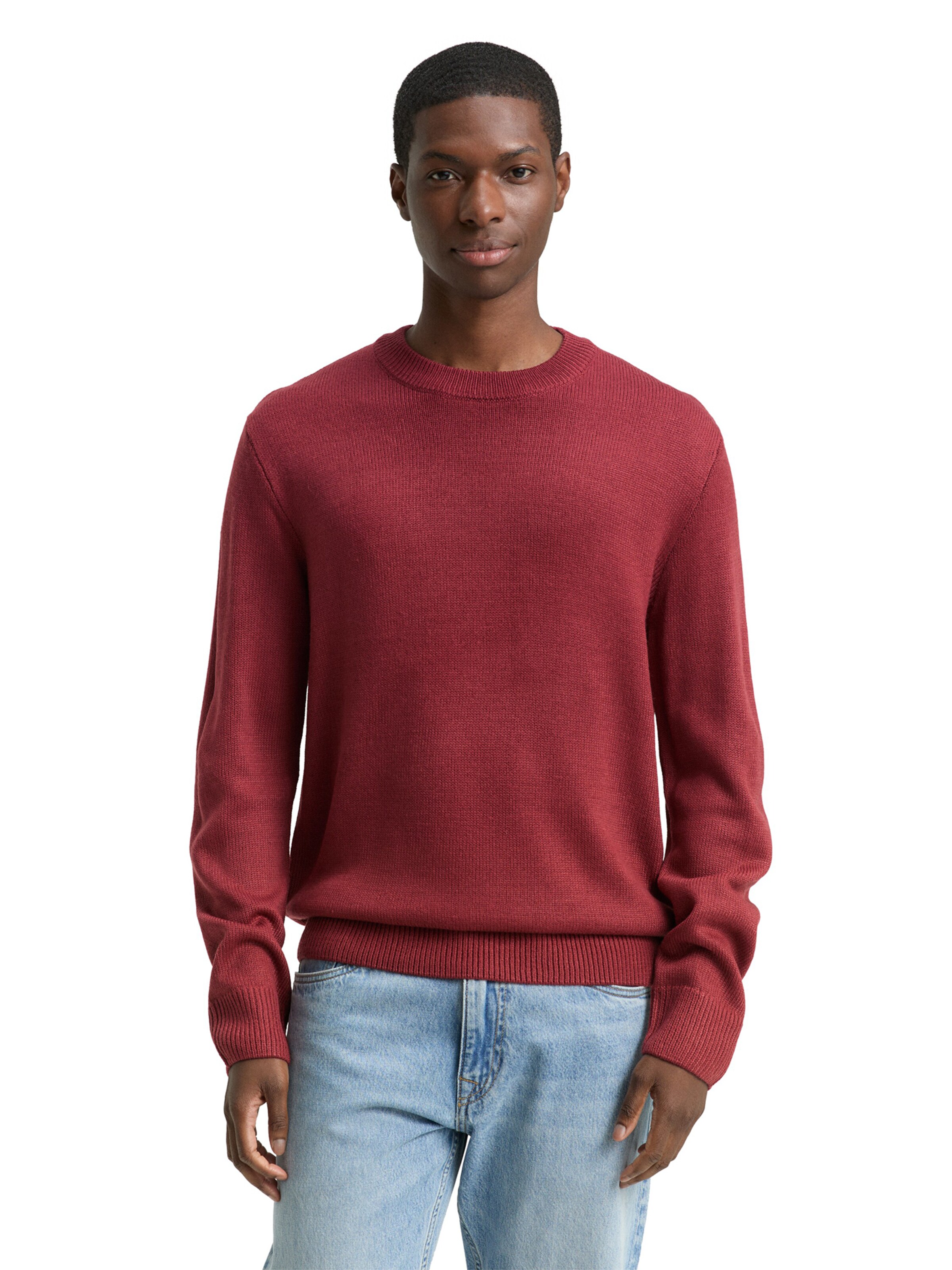 TOM TAILOR DENIM Sweater in Red: front