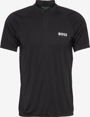 BOSS Shirt 'Boss x Matteo Berrettini Pariq' in Black: front