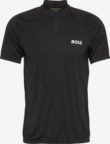 BOSS Shirt 'Boss x Matteo Berrettini Pariq' in Black: front