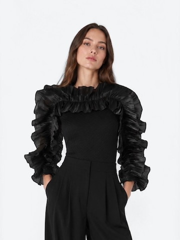 Maglietta 'Liliancras' di Crās in nero