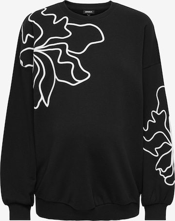 Only Maternity Sweatshirt 'OLMOdessa' in Black: front