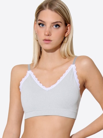 Bustino Reggiseno di Yenita in grigio: frontale