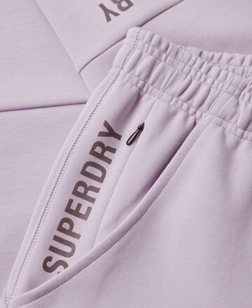 Superdry Tapered Sporthose 'Code Tech' in Lila