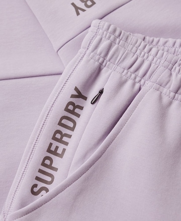 Superdry Tapered Workout Pants 'Code Tech' in Purple