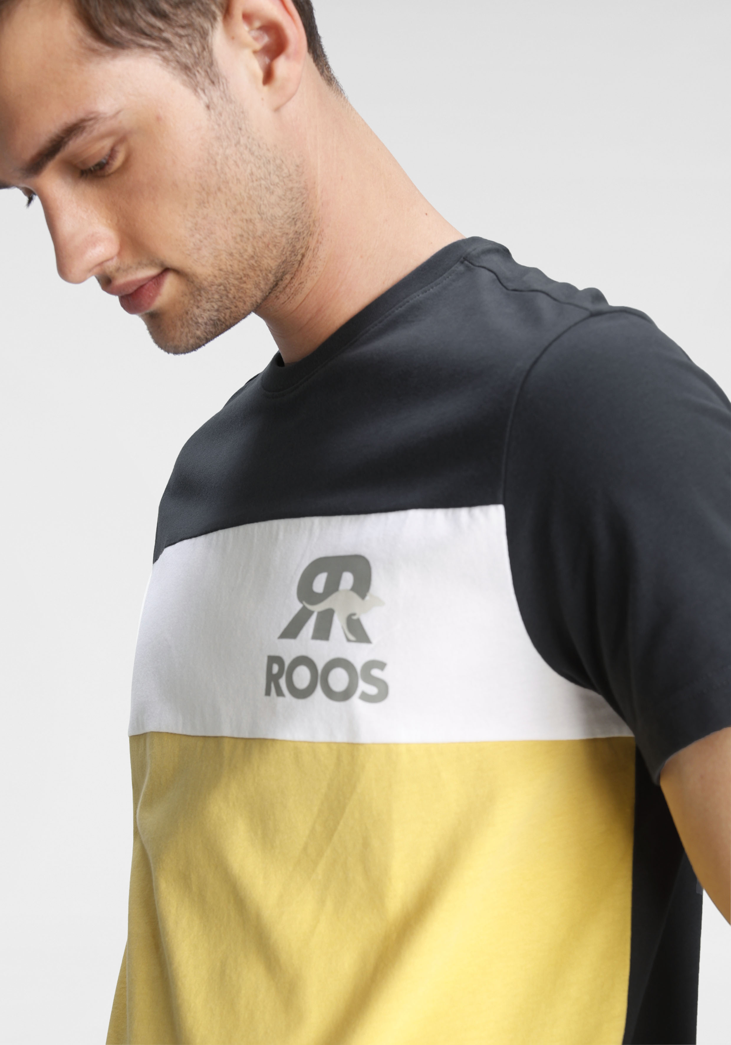 KangaROOS T-Shirt in Dunkelblau, Gelb 