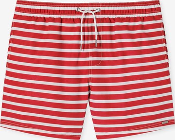 SCHIESSER Board Shorts ' Aqua Sumerged ' in Red: front