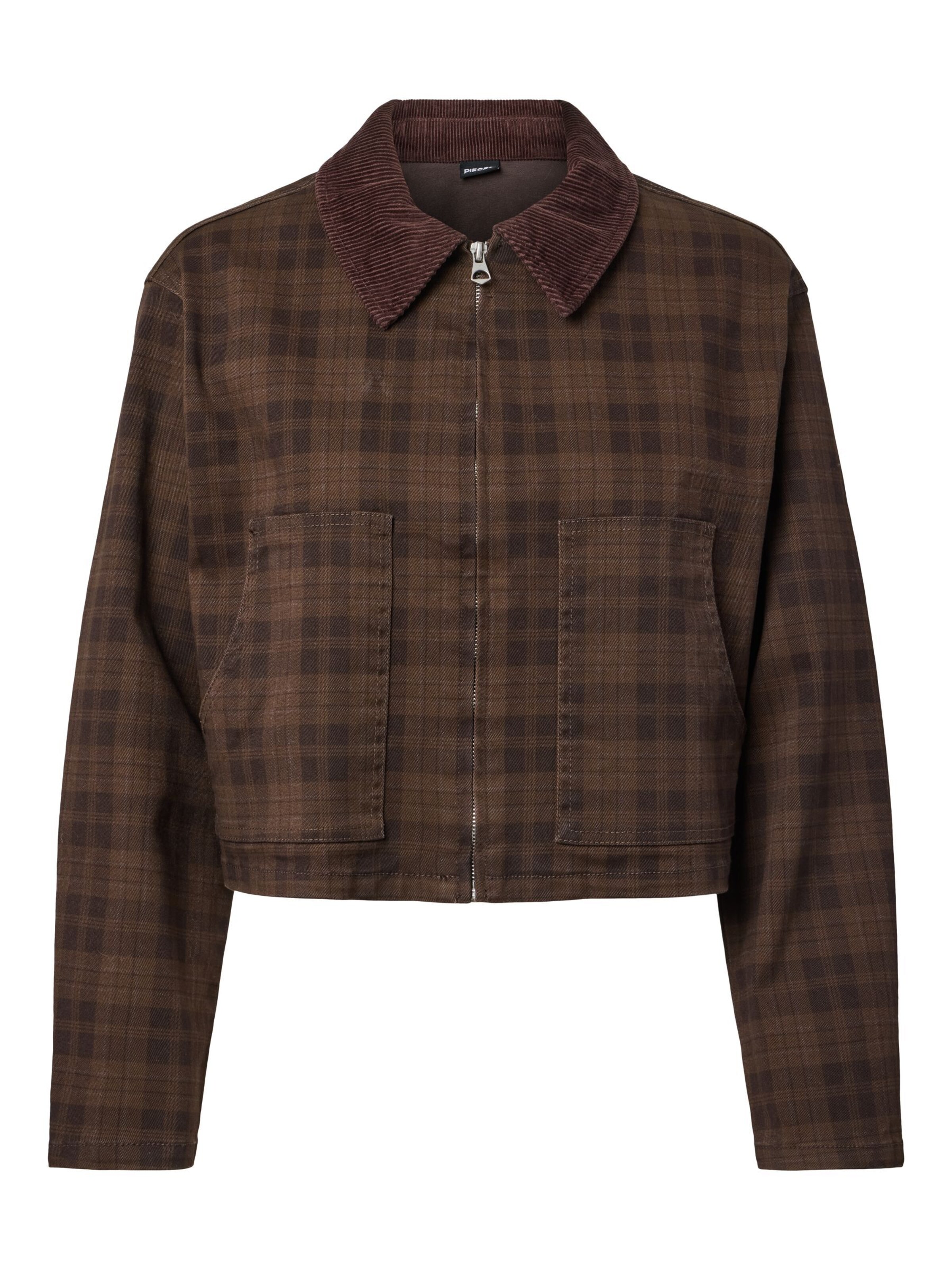 PIECES Between-season jacket 'VERA' in Brown: front