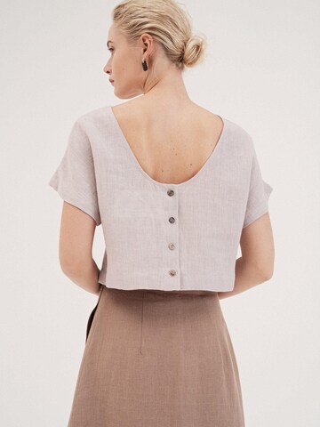 AmourLinen Top 'Lisa' in Beige