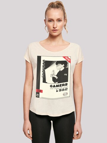 T-shirt F4NT4STIC en beige : devant