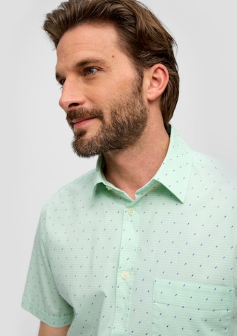 s.Oliver Regular fit Button Up Shirt in Green