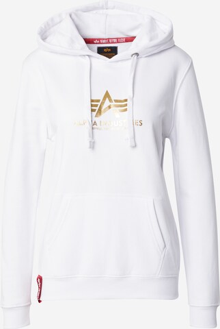 Sweat-shirt ALPHA INDUSTRIES en blanc : devant