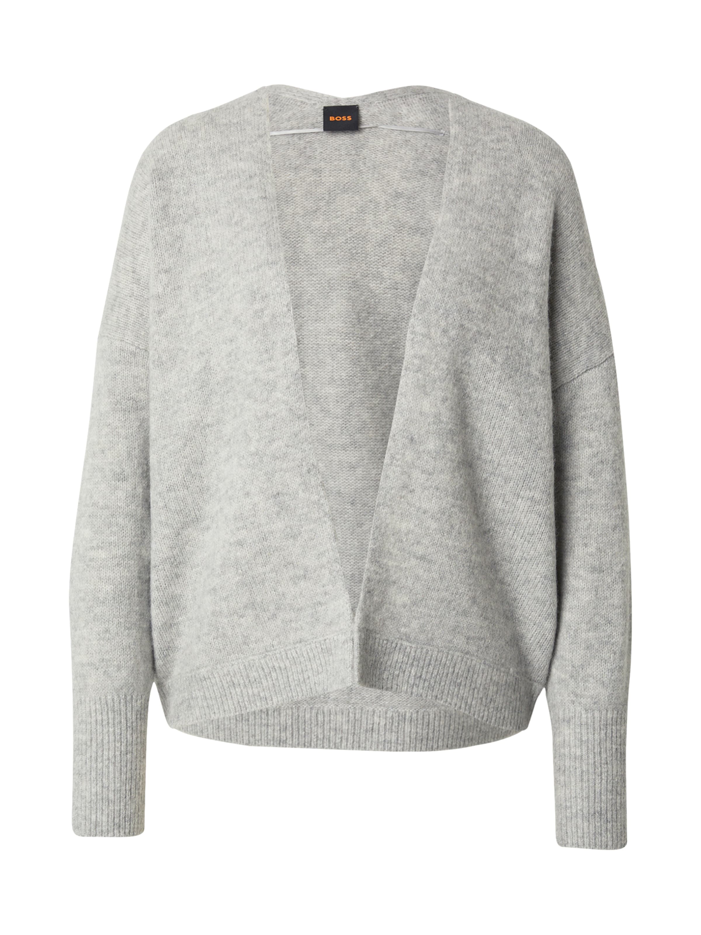 BOSS Вязаная кофта &#x27;Falescanas&#x27; в Серый: спереди