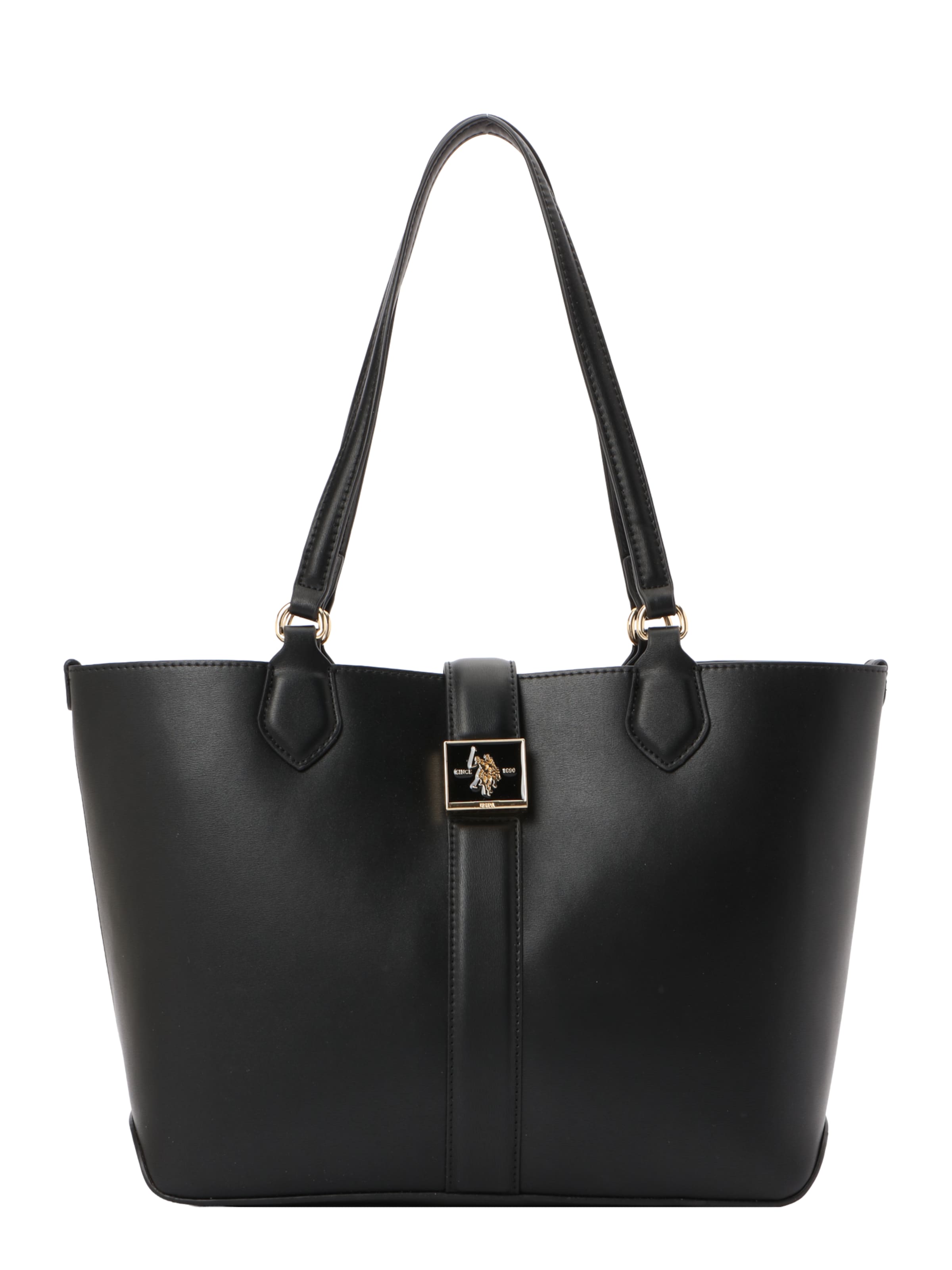 U.S. POLO ASSN. Μεγάλη τσάντα σε μαύρο: μπροστά