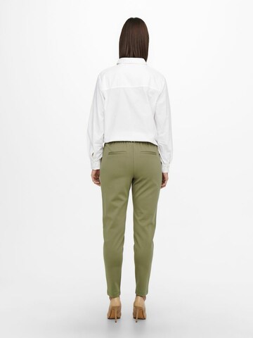 ONLY Slim fit Pleat-Front Pants 'Poptrash' in Green