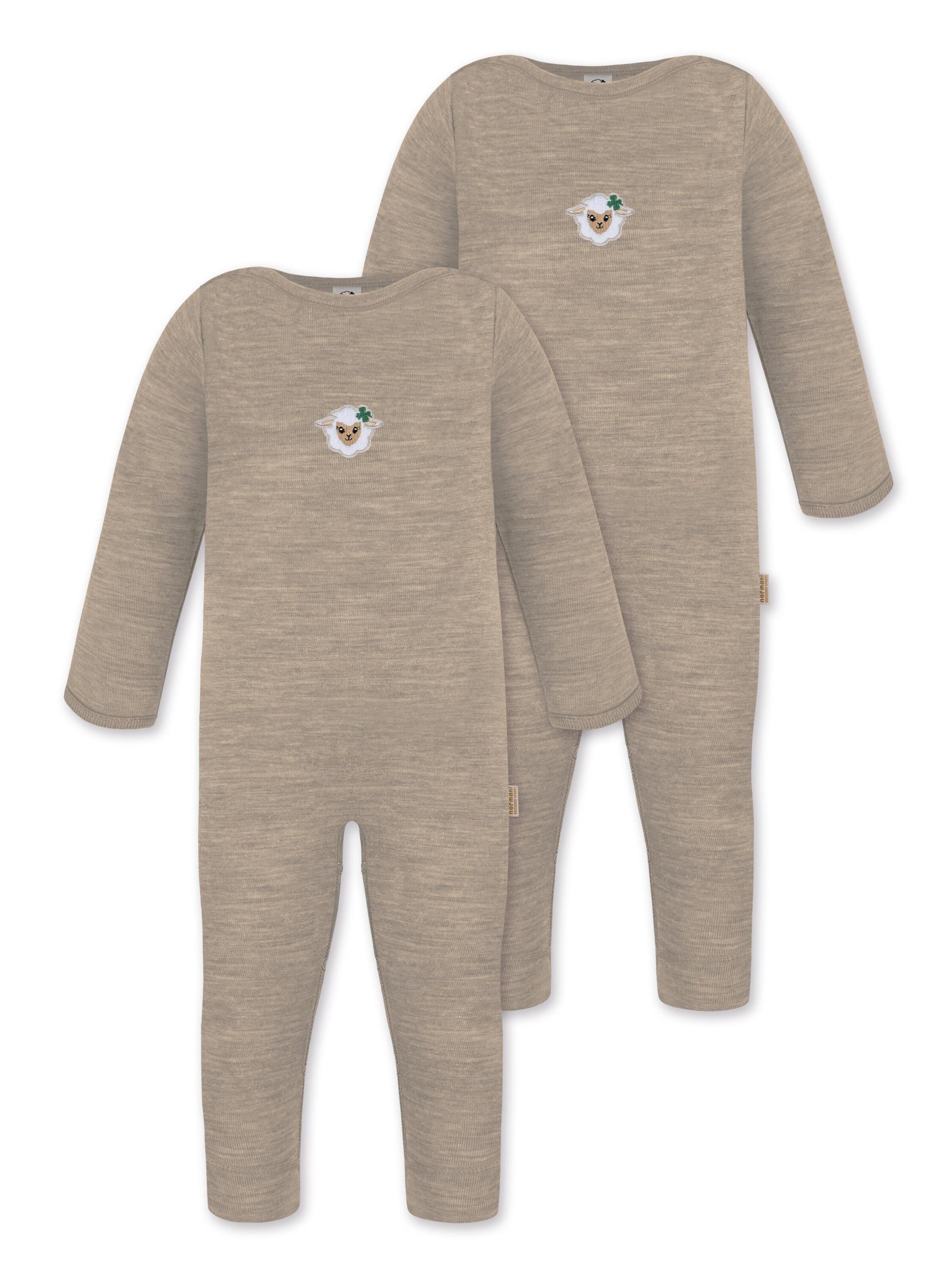 normani Strampler 'Tangoio' in Beige: Vorderseite