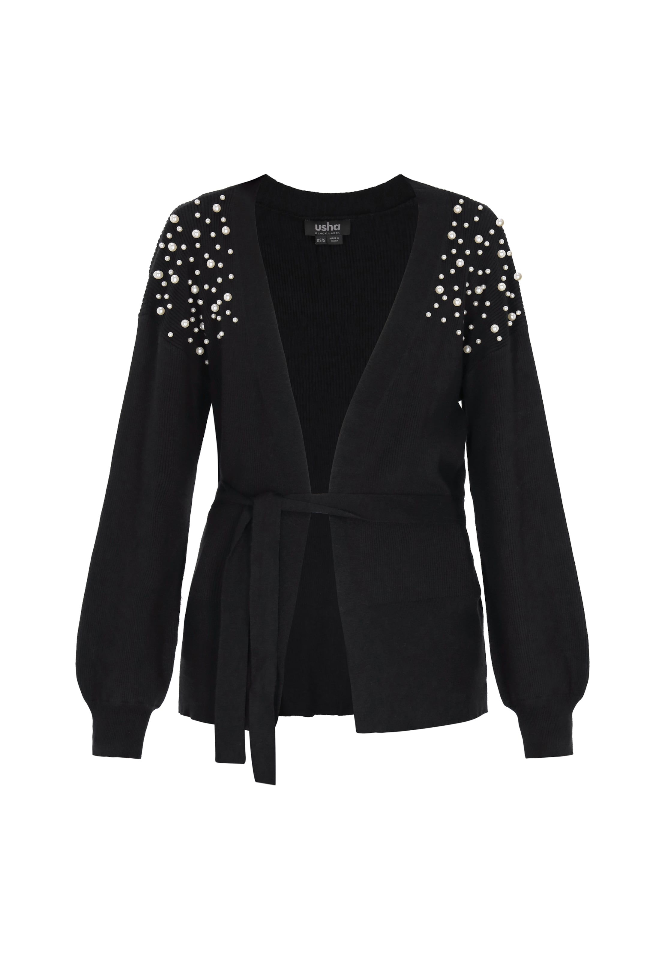 usha BLACK LABEL - Cárdigan en negro: frente