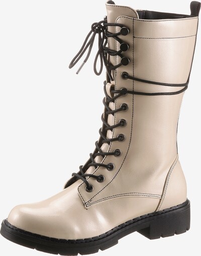 CITY WALK Schnürstiefel in creme / schwarz, Produktansicht