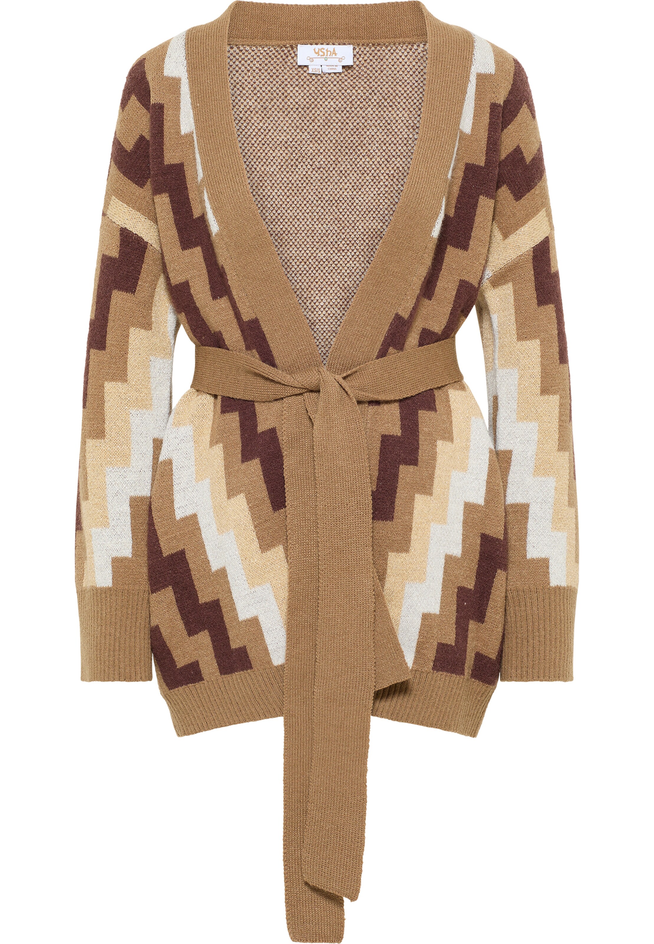 usha FESTIVAL - Cárdigan 'Rakata' en marrón: frente