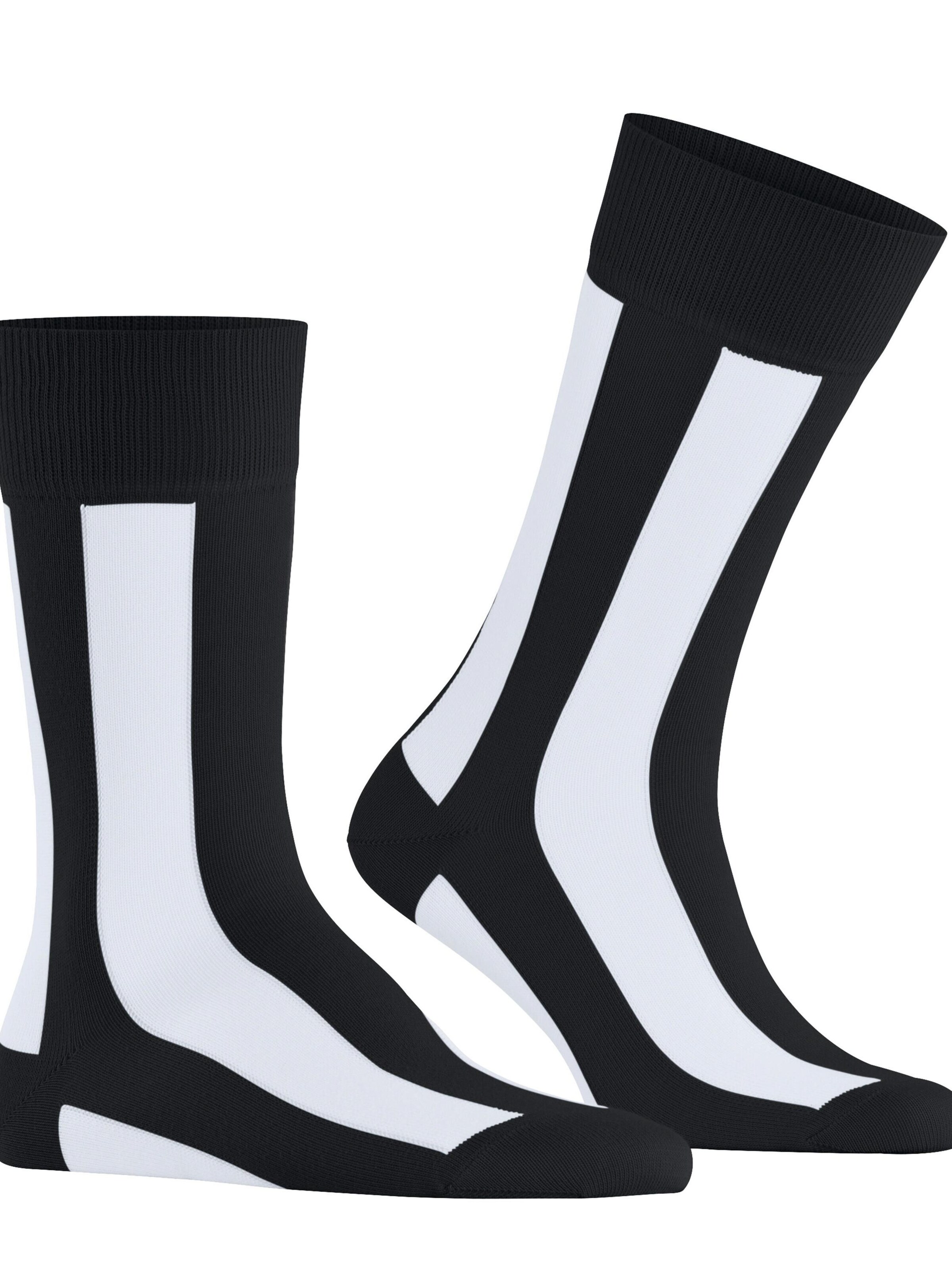 BURLINGTON Socken 'Retro Lines'‌‌‌‌‌‌ in Schwarz