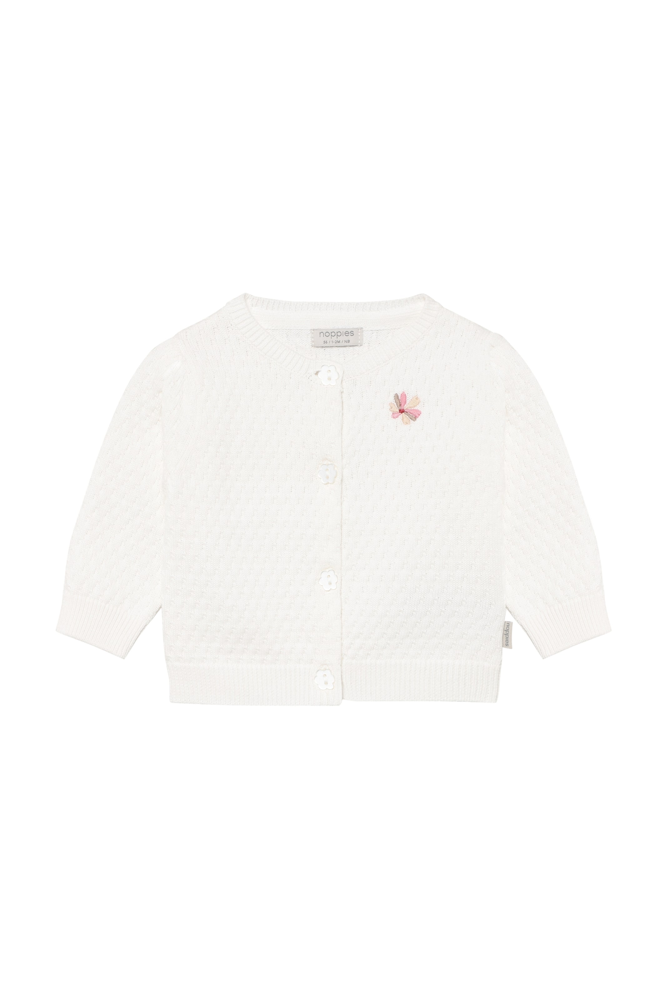 Noppies Knit cardigan in Dark beige / Rose / Natural white / Egg shell, Item view