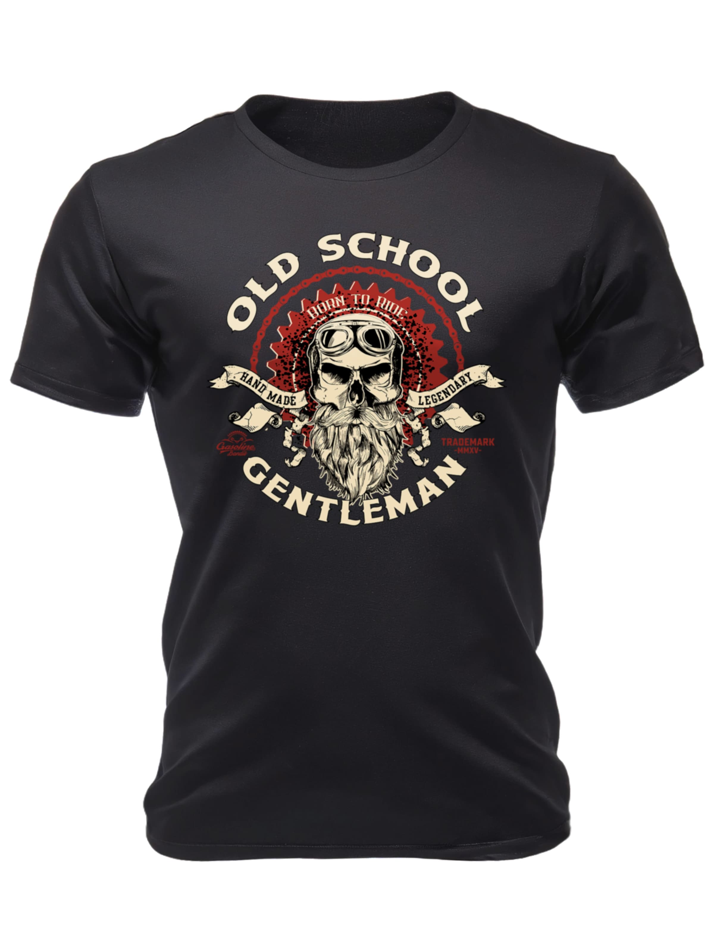 Gasoline Bandit Shirt 'Old School Gentleman'‌‌‌‌‌‌ in Schwarz: Vorderseite