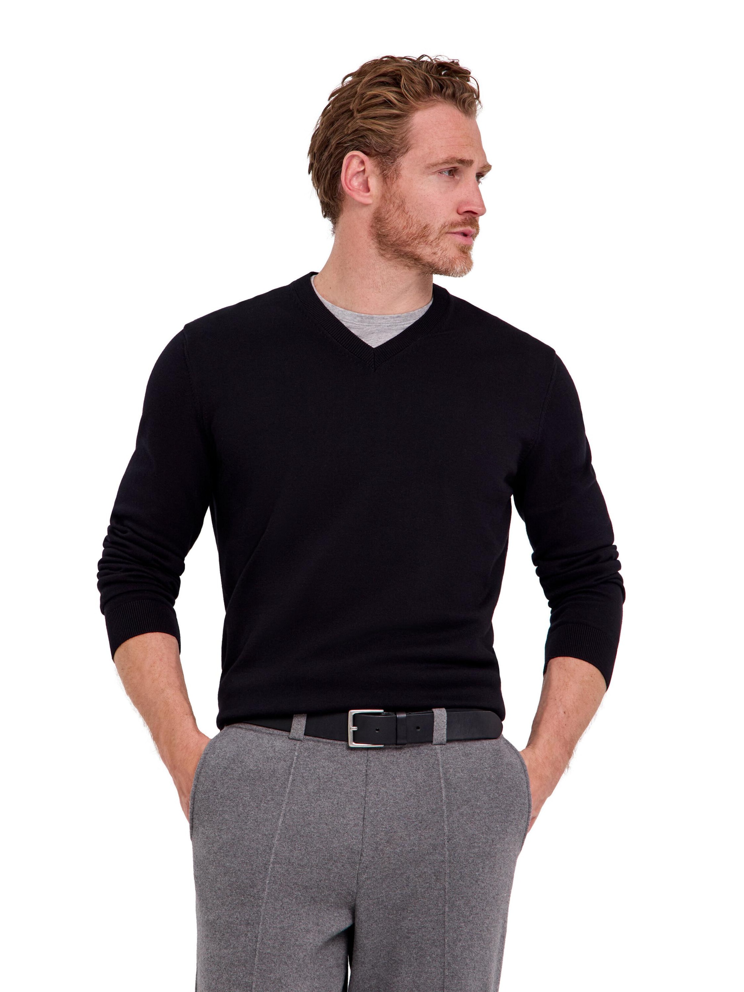 FALKE Sweater 'Pure Cotton' in Black: front