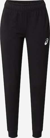 Effilé Pantalon de sport ASICS en noir : devant