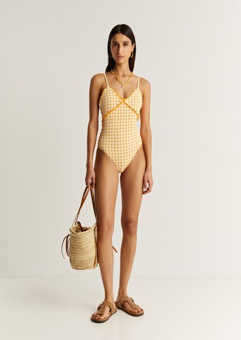 Bustier Maillot de bain Scalpers en jaune : devant