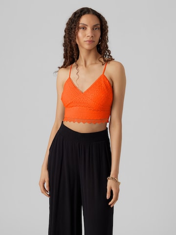 VERO MODA Top 'HONEY' - narancs: elől