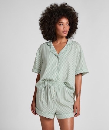 Hunkemöller Short 'Woven' in Grün: Vorderseite